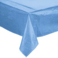 Intedge 52" x 52" Blue Solid Vinyl Table Cover with Flannel Back