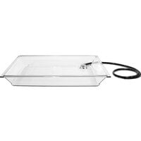 Cal-Mil IP252 Clear Acrylic Rectangular Ice Pan with Drainage Hose for Ice Housing - 25" x 50 1/2" x 4"