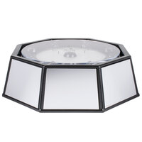 Cal-Mil IP501-220 24" x 14" Rotating Ice Carving Mirror Pedestal with Drainage Hose and 220V LED Lighting