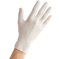 Noble Products White Powder-Free Disposable Latex Gloves for Foodservice - Extra Large - 1000/Case