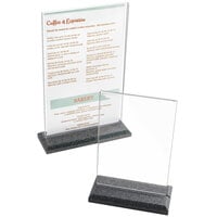 Cal-Mil 695-17 Luxe 8 1/2" x 11" Acrylic Displayette with Granite Base
