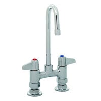 Equip by T&S 5F-4DLS03 Deck Mounted Faucet with 2 13/16" Gooseneck Spout, 4" Centers, Laminar Flow Device, and Lever Handles