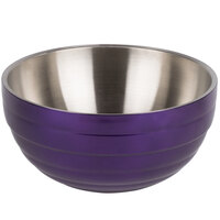 Vollrath 4656965 Double Wall Round Beehive 10 Qt. Serving Bowl - Passion Purple