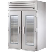 True STR2RRI-2G Spec Series 68" Stainless Steel 2 Section Glass Door Roll-In Refrigerator