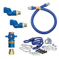 Dormont 1675KITCF2S72 Deluxe Safety Quik® 72" Gas Connector Kit with Two Swivels and Restraining Cable - 3/4" Diameter