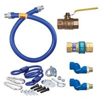 Dormont 1650KIT2S60 Deluxe SnapFast® 60" Gas Connector Kit with Two Swivels and Restraining Cable - 1/2" Diameter