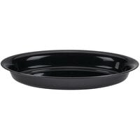 Fineline Platter Pleasers 3514D-BK 14" x 21" Plastic Black Deep Oval Bowl