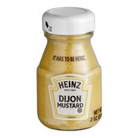 Heinz Dijon Mustard 2 oz. Personal Glass Bottle - 60/Case