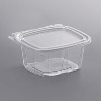 Dart ClearPac SafeSeal 16 oz. Tamper-Resistant, Tamper-Evident Hinged Container with Flat Lid - 100/Pack