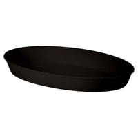 GET ML-183-BK 4.5 Qt. 16" x 10" Black Melamine Oval Casserole Dish for GET ML-192 Adapter Plate - 3/Case