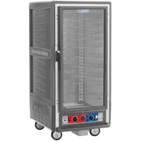Metro C537-CLFC-U C5 3 Series Insulated Low Wattage 3/4 Size Heated Holding and Proofing Cabinet with Universal Wire Slides and Clear Door - Gray