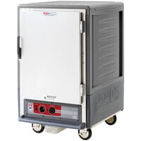 Metro C535-HLFS-U-GY C5 3 Series Insulated Low Wattage Half Size Heated Holding Cabinet with Universal Wire Slides and Solid Door - Gray