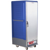 Metro C539-HLFS-4 C5 3 Series Insulated Low Wattage Full Size Hot Holding Cabinet with Fixed Wire Slides and Solid Door - Blue