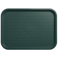 Carlisle CT121608 Cafe 12" x 16" Forest Green Standard Plastic Fast Food Tray - 24/Case