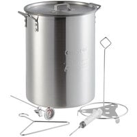 Backyard Pro 30 Qt. Aluminum Turkey Fry Pot / Stock Pot with Lid and Accessories