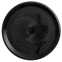 Visions Black PET Plastic 16 inch Thermoform Catering / Deli Tray - 25/Case