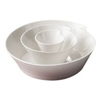CAC SUS-B6 Sushi Signature 36 oz. New Bone White Porcelain Small Bowl - 36/Case