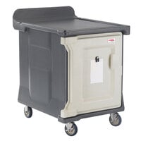 Cambro MDC1520S10191 10-Tray Granite Gray Low Profile Meal Delivery Cart with Standard Casters