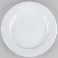 CAC BST-9 Boston 10" Super Bright White Embossed Porcelain Plate - 24/Case