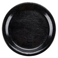 GET NP-6-BK Etchedware 6 1/2" Textured Black Narrow Rim Plate - 24/Case
