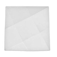 CAC QZT-7 Crystal 7" Bright White Square Porcelain Plate - 36/Case