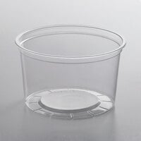 Choice 16 oz. Customizable Microwavable Translucent Round Deli Container - 50/Pack