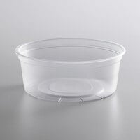 Choice 8 oz. Customizable Microwavable Translucent Round Deli Container - 50/Pack