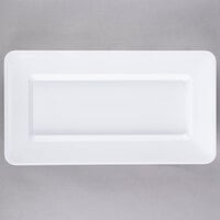 GET ML-10-W Milano 15" x 8" White Rectangular Plate