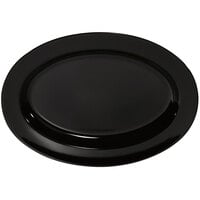 GET OP-618-BK Milano 18" x 13 1/2" Black Oval Platter - 12/Case