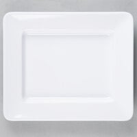GET ML-11-W Milano 12" x 10" White Rectangular Plate - 12/Case