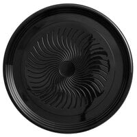 Visions Black PET Plastic 18" Thermoform Catering / Deli Tray - 5/Pack