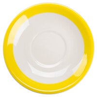 CAC R-2-Y Rainbow 6" Yellow Saucer - 36/Case