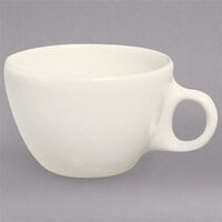 Homer Laughlin by Steelite International HL10200 7.5 oz. Ivory (American White) Rolled Edge China Ovide Cup - 36/Case