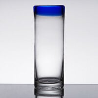 Libbey 92304 Aruba 16 oz. Customizable Zombie Glass with Cobalt Blue Rim - 12/Case