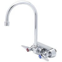 T&S B-1146 Wall Mount Workboard Faucet with 4" Centers and 5 3/4" Gooseneck Spout