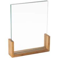 Cal-Mil 1510-811-60 Bamboo U-Frame Base 9 inch x 1 1/2 inch x 12 inch Displayette with Acrylic Insert