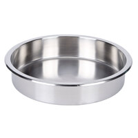 Vollrath T3505FP Equivalent 7 Qt. Replacement Stainless Steel Food Pan for Value Series 180 Degrees Round Roll-Top Chafer