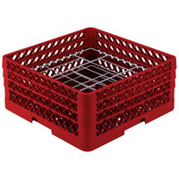 Vollrath PM2006-3 Traex® Plate Crate Red 20 Compartment Plate Rack - Holds 4 3/4" to 6 1/2" Plates