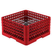 Vollrath PM2110-4 Traex® Plate Crate Red 21 Compartment Plate Rack - Holds 8 3/4" to 9 3/16" Plates
