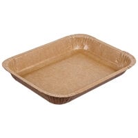 Solut 8 1/2" x 6" Bake and Show Oven Safe Corrugated Paperboard Entree / Brownie Pan - 360/Case