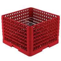 Vollrath PM0912-6 Traex® Plate Crate Red 9 Compartment Plate Rack - Holds 11 1/4" to 12 1/2" Plates