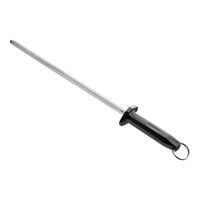 Mercer Culinary M14512 12" Regular Cut Knife Sharpening Steel with Black Plastic Handle