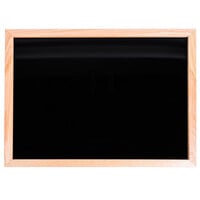 Aarco BOC1824NT-B OAK 18" x 24" Oak Frame Black Marker Board