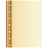 Choice 8 1/2" x 11" Menu Paper - Southwest Themed Fiesta Border Design Left Insert - 100/Pack