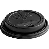 Solo TLB316-0004 Traveler Black Dome Hot Cup Lid with Sip Hole - 1000/Case