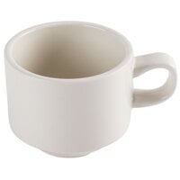 CAC REC-1-S 8 oz. Ivory (American White) Rolled Edge Stackable China Cup - 36/Case