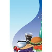 Choice 8 1/2" x 14" Menu Paper - Coffee Shop Themed Table Setting Design Cover - 100/Pack