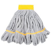 Unger SmartColor ST45Y RoughMop 16 oz. Yellow Heavy Duty Microfiber Tube Mop Head with 4 1/2" Headband