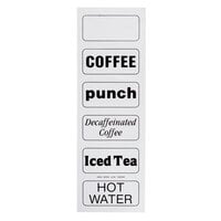 Cambro 13200 4" x 2" Large Labels for Beverage Dispensers