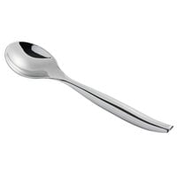 Visions 10" Heavy Weight Silver Plastic Serving Spoon - 6/Pack